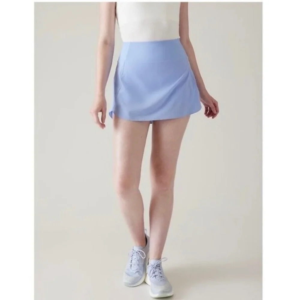 Athleta Run With It 16 Skort Light Blue Periwinkle XS‎ Running Tennis Skirt